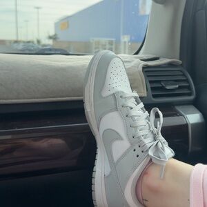 Women's Gray and White Sneakers